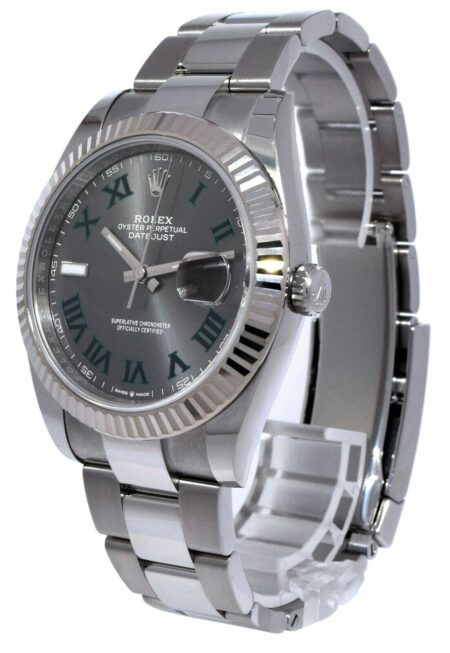 NEW Rolex Datejust 41 Steel & 18k WG Wimbledon Dial Watch Box/papers '22 126334
