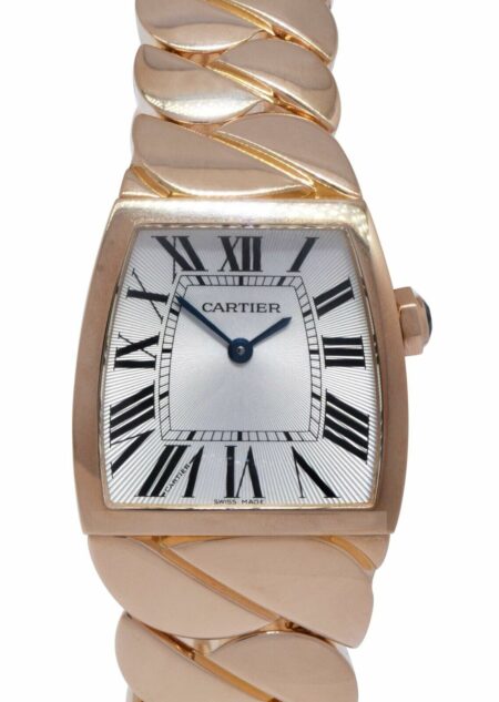Cartier La Dona 18k Rose Gold Silver Dial Ladies 28mm Quartz Watch +Box 2896