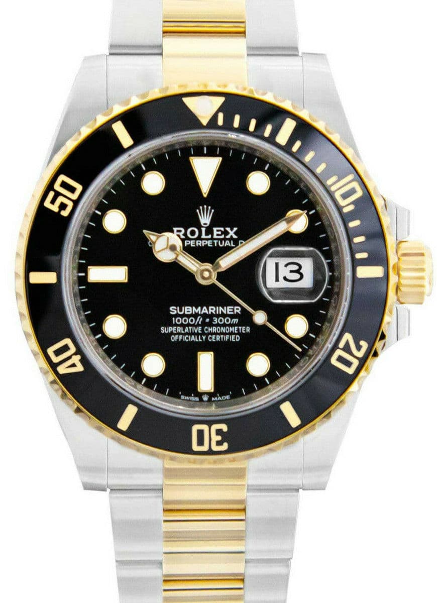 Tilslutte tit kom over NEW Rolex Submariner Date 18k Gold Steel Ceramic Black 41mm Watch B/P '21  126613 - Jewels in Time