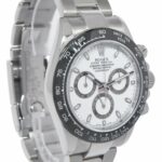 Rolex Daytona Chronograph Steel White Dial Black Ceramic Bezel Mens Watch 116520