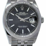 NEW Rolex Datejust Steel Black Dial Bracelet Mens 36mm Watch B/P '20 126200