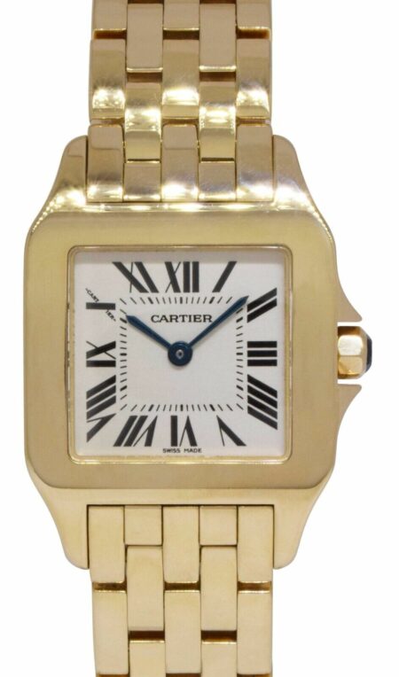 Cartier Santos Demoiselle 18k Yellow Gold Midsize Ladies Watch B/P '11 2702