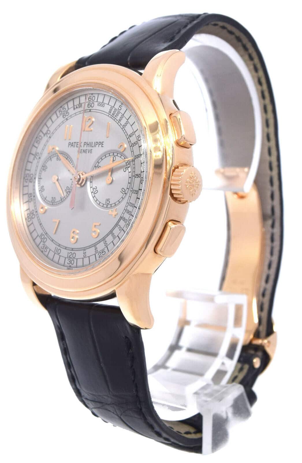 Patek Philippe 5070 18K Rose Gold Chronograph Mens Watch Box/Papers '05 5070R