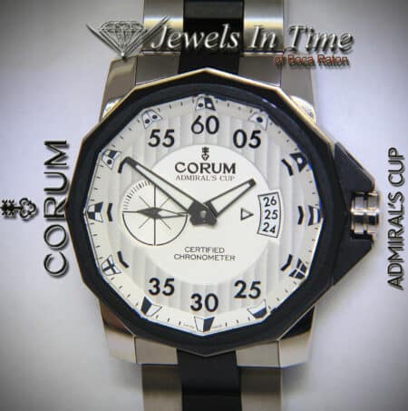 Corum Admiral's Cup Competition Titianium/Steel Silver Dial 48mm Watch 947.931.