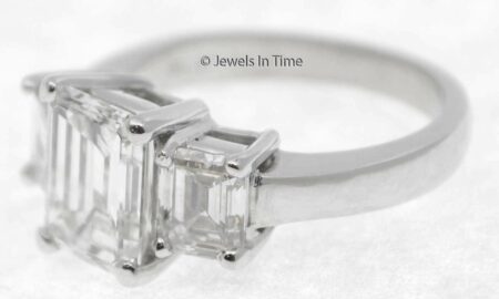 Diamond Ring Emerald Cut 2.21 Platinum Size 5 GIA Certificate