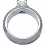 Diamond Ring 18K White Gold .70 CT Princess + Papers 6