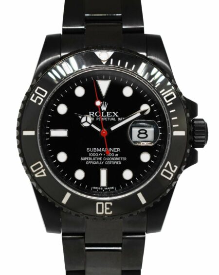 Rolex Submariner Date Black PVD Ceramic Bezel Mens 40mm Watch V 116610