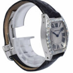 Cartier Tortue 18k White Gold Diamond Bezel Ladies Manual Watch 2644