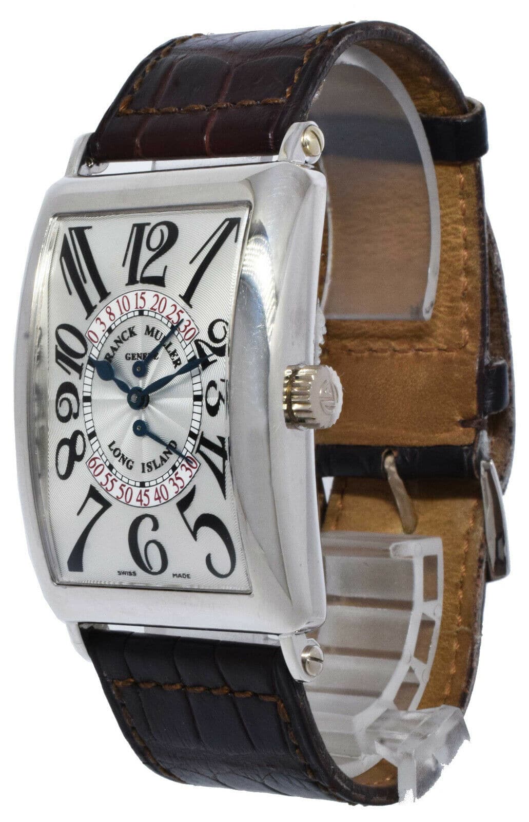 Franck Muller Long Island 18k White Gold Automatic Mens Watch +Box 1100 DS R