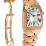 Cartier La Dona 18k Rose Gold Silver Roman Dial Ladies 22mm Quartz Watch 2904