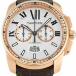 Cartier Calibre 18k Rose Gold Silver Dial 42mm Watch Box/Papers 3577 W7100044