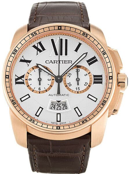 Cartier Calibre 18k Rose Gold Silver Dial 42mm Watch Box/Papers 3577 W7100044