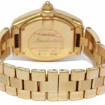 Cartier Roadster Date 18k Yellow Gold Silver Roman Dial Ladies Quartz Watch 2676