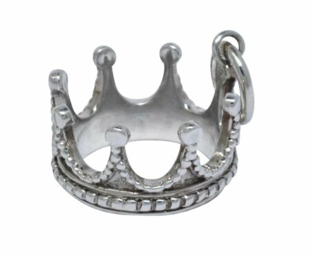 Tiffany & Co 925 Sterling Silver 3D Princess Crown Charm Pendant