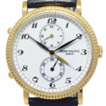 Patek Philippe Travel Time 5034 18K Yellow Gold Mens Watch Box/Papers 5034J