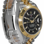 NEW Rolex Sky-Dweller Black Dial 18k YG /Steel Jubilee 42mm Watch B/P '23 326933