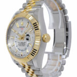 NEW Rolex Sky-Dweller White Dial 18k YG & Steel 42mm Watch B/P '22 326933