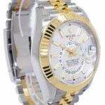 NEW Rolex Sky-Dweller White Dial 18k YG & Steel 42mm Watch B/P '22 326933