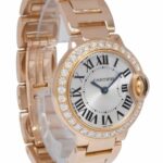 Cartier Ballon Bleu 28mm 18k Rose Gold Diamond Ladies Quartz Watch WJBB0015 3007