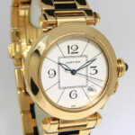 Cartier Pasha 18k Yellow Gold & Leather Mens 38mm Automatic Watch Ref. 1989