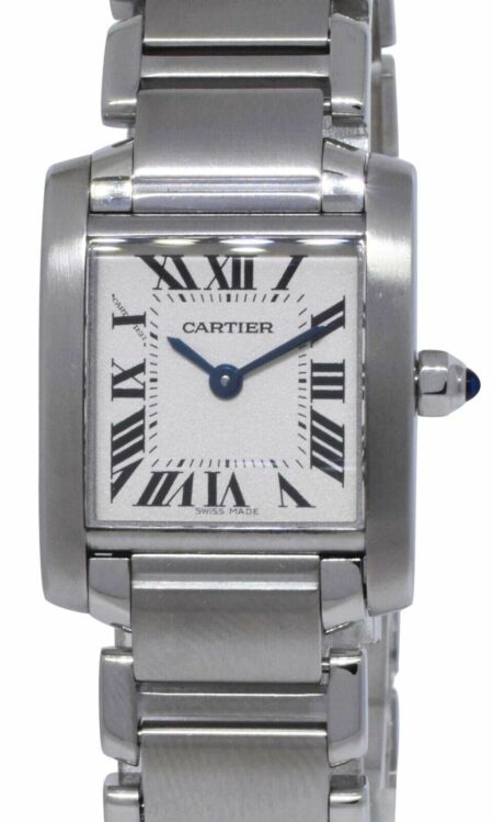 Cartier Tank Francaise Small Stainless Steel Ladies Quartz 20mm Watch 2384