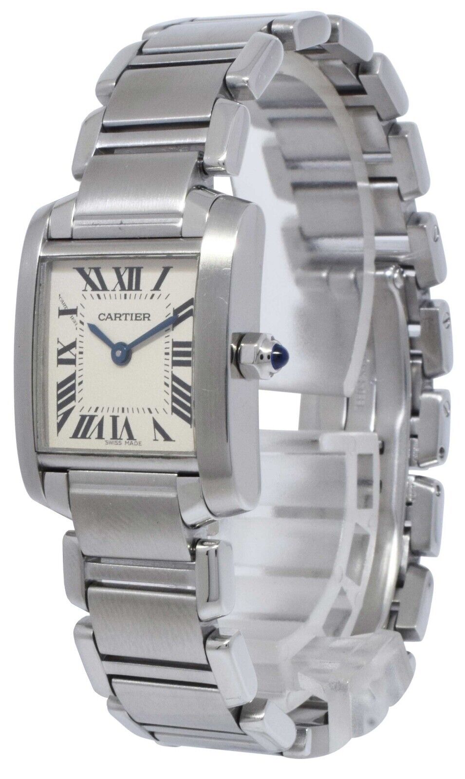 Cartier Tank Francaise Small Stainless Steel Ladies Quartz 20mm Watch 2384