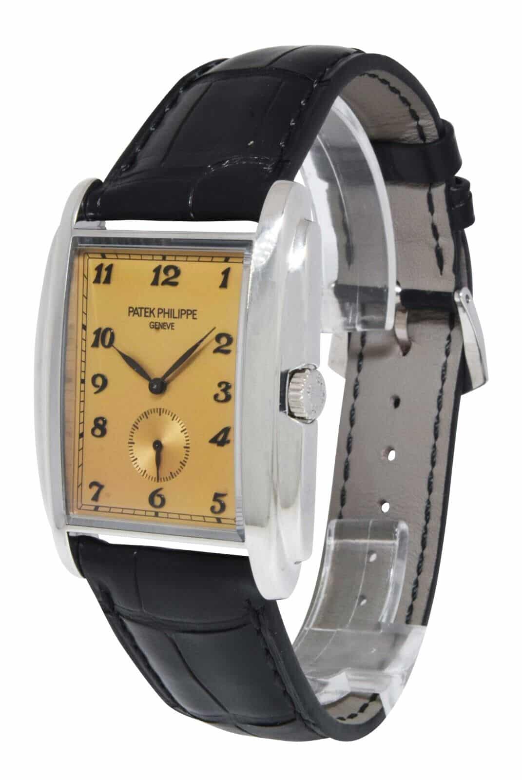 Patek Philippe 5124 Gondolo 18k White Gold Copper Dial Manual Mens Watch 5124G