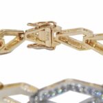 Ladies 14K Yellow Gold Diamond Bracelet 7"