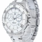 Tag Heuer Formula 1 Steel White Ceramic Diamond Ladies 41mm Quartz Watch CAH1213