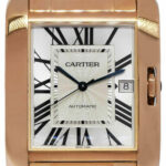 Cartier Tank Anglaise 18k Rose Gold Large Mens Watch Box/Papers W5310002 3504
