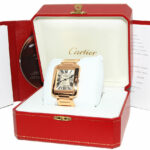 Cartier Tank Anglaise 37mm by 49mm 18K Rose Gold Mens Watch Silver Dial  3504