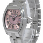 Cartier Roadster Steel Pink Ribbon Breast Cancer Awareness Watch W62043V3 2675