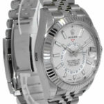 NOS Rolex Sky-Dweller Steel /18k WG 42mm White Dial Jubilee Watch B/P '21 326934