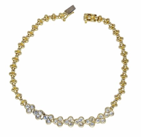 Ladies 18k Yellow Gold & 1.00 Carat Diamond Bracelet