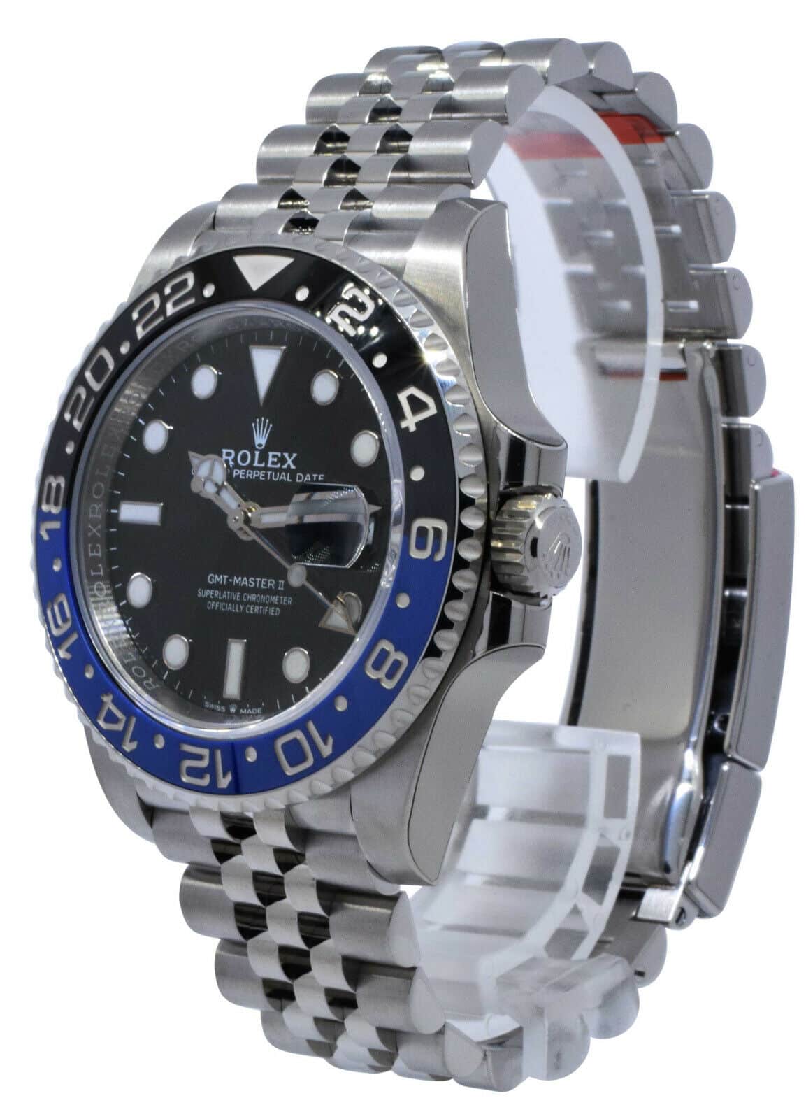 NOS Rolex GMT-Master II Steel Black/Blue Ceramic Jubilee Watch B/P '21 126710