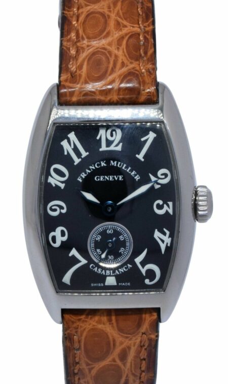 Franck Muller Casablanca Curvex Steel Black Dial Ladies Manual Watch B/P 1750 S6