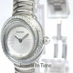 Cartier Trinity 18k WG Diamond Bezel Silver dial Ladies Quartz Watch 2444