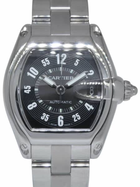 Cartier Roadster Steel Black Dial Mens Automatic Watch 2510