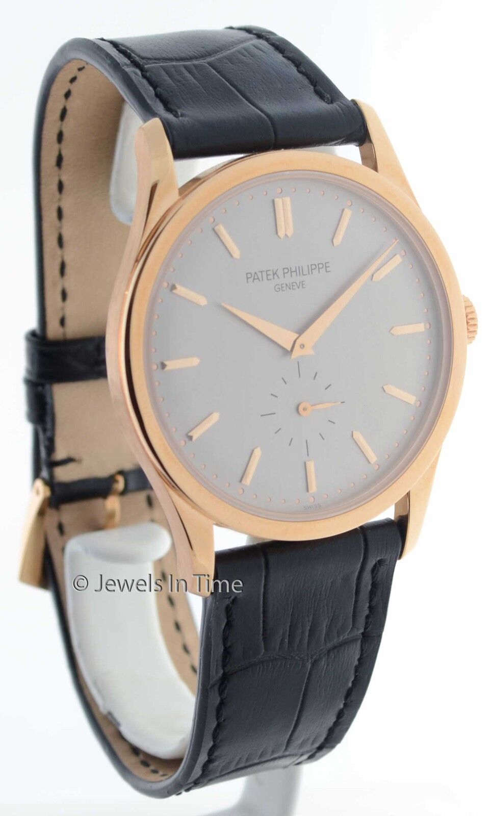 Patek Philippe Calatrava 5196 18k Rose Gold Mens 37mm Manual Watch +Box 5196R