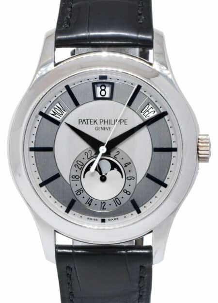 Patek Philippe Annual Calendar 5205 18k White Gold Silver/Gray Dial Watch 5205G