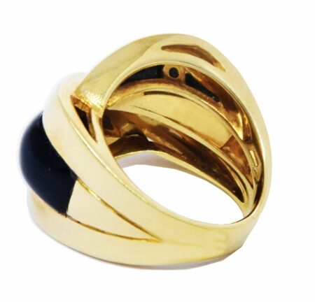 Ring Raima Contemporary Ladies 18k Gold & Onyx 7.5