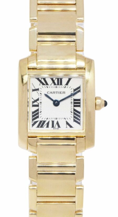 Cartier Tank Francaise Small 18k Yellow Gold Ivory Dial Ladies Quartz Watch 1820