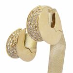 Earrings Ladies Modern 18k Yellow Gold 4.00 Carat Chocolate Diamonds