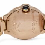 Cartier Ballon Bleu 36mm 18k Rose Gold Diamond Bezel Watch B/P WJBB0005 3003
