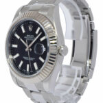 Rolex Datejust II Steel & 18k White Gold Bezel Black Dial Mens 41mm Watch 116334