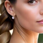 Amethyst & 0.35ct Diamond 14k Rose Gold Ladies Earrings