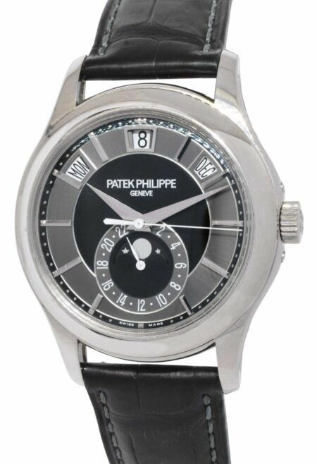 Patek Philippe Annual Calendar 5205 18k White Gold Black/Gray Dial Watch 5205G