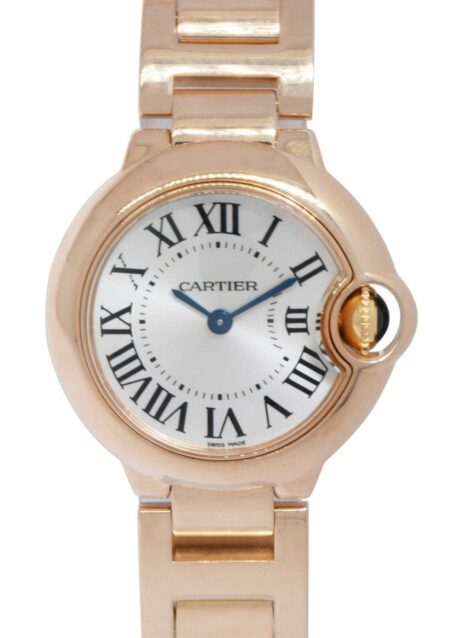 Cartier Ballon Bleu 28mm 18k Rose Gold Ladies Quartz Watch W69002Z2 3007