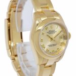 Rolex Datejust 18k Yellow Gold Champagne Dial Ladies 26mm Watch B/P Y 179168