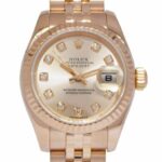 Rolex Datejust Jubilee 18k Rose Gold Sundust Diamond 26mm Watch +Papers K 179175